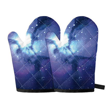 Nebula Space Print Oven Mitts
