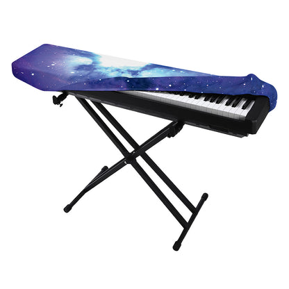 Nebula Space Print Piano Keyboard Cover