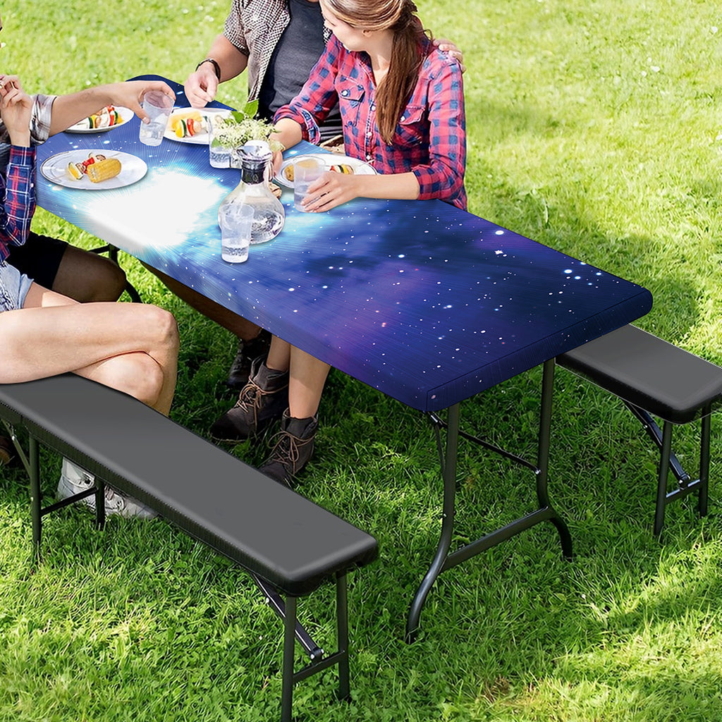 Nebula Space Print Picnic Table Cover