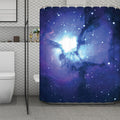 Nebula Space Print Polyester Shower Curtain