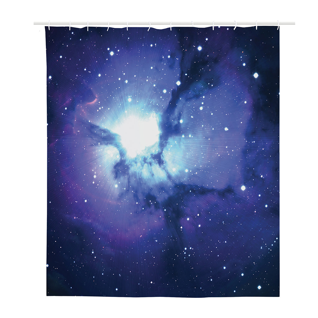 Nebula Space Print Polyester Shower Curtain