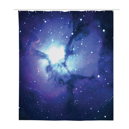 Nebula Space Print Polyester Shower Curtain