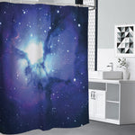 Nebula Space Print Premium Shower Curtain