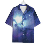 Nebula Space Print Rayon Hawaiian Shirt