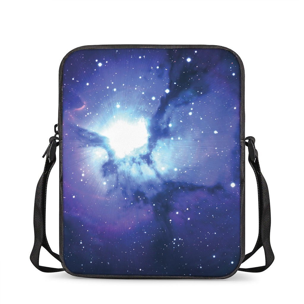 Nebula Space Print Rectangular Crossbody Bag