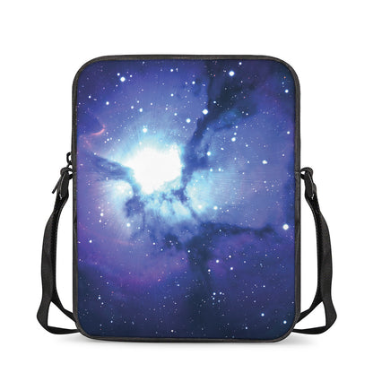 Nebula Space Print Rectangular Crossbody Bag