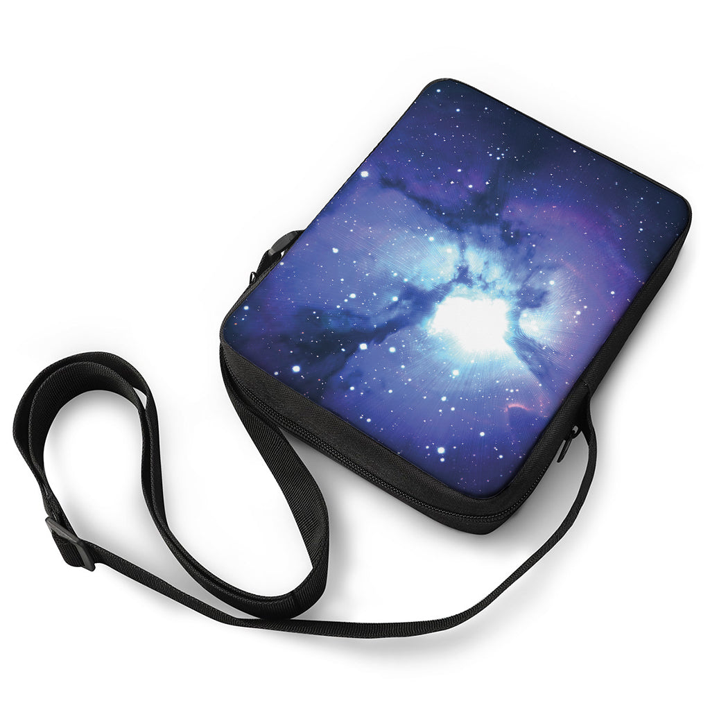 Nebula Space Print Rectangular Crossbody Bag