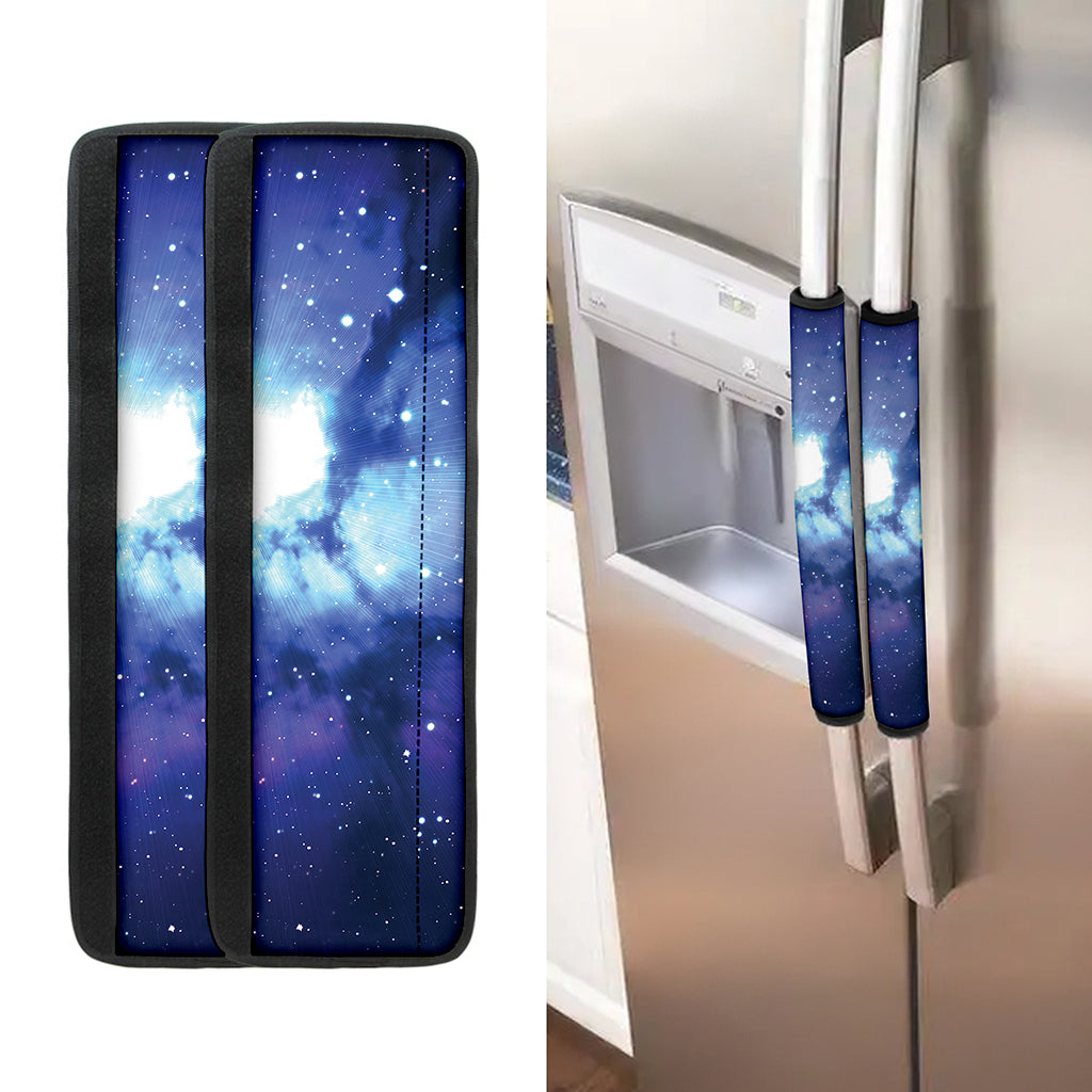 Nebula Space Print Refrigerator Handle Covers