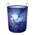 Nebula Space Print Round Laundry Basket