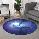 Nebula Space Print Round Rug