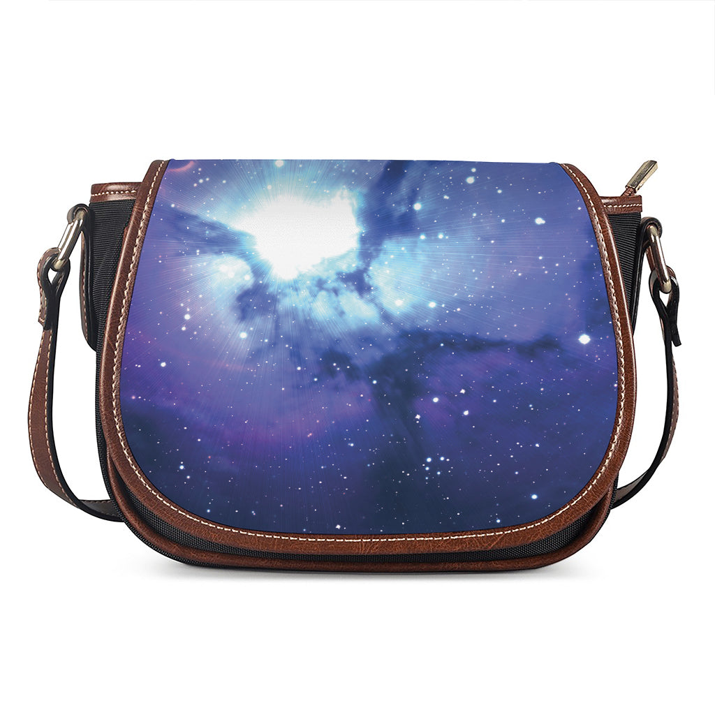 Nebula Space Print Saddle Bag