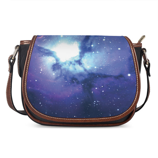 Nebula Space Print Saddle Bag