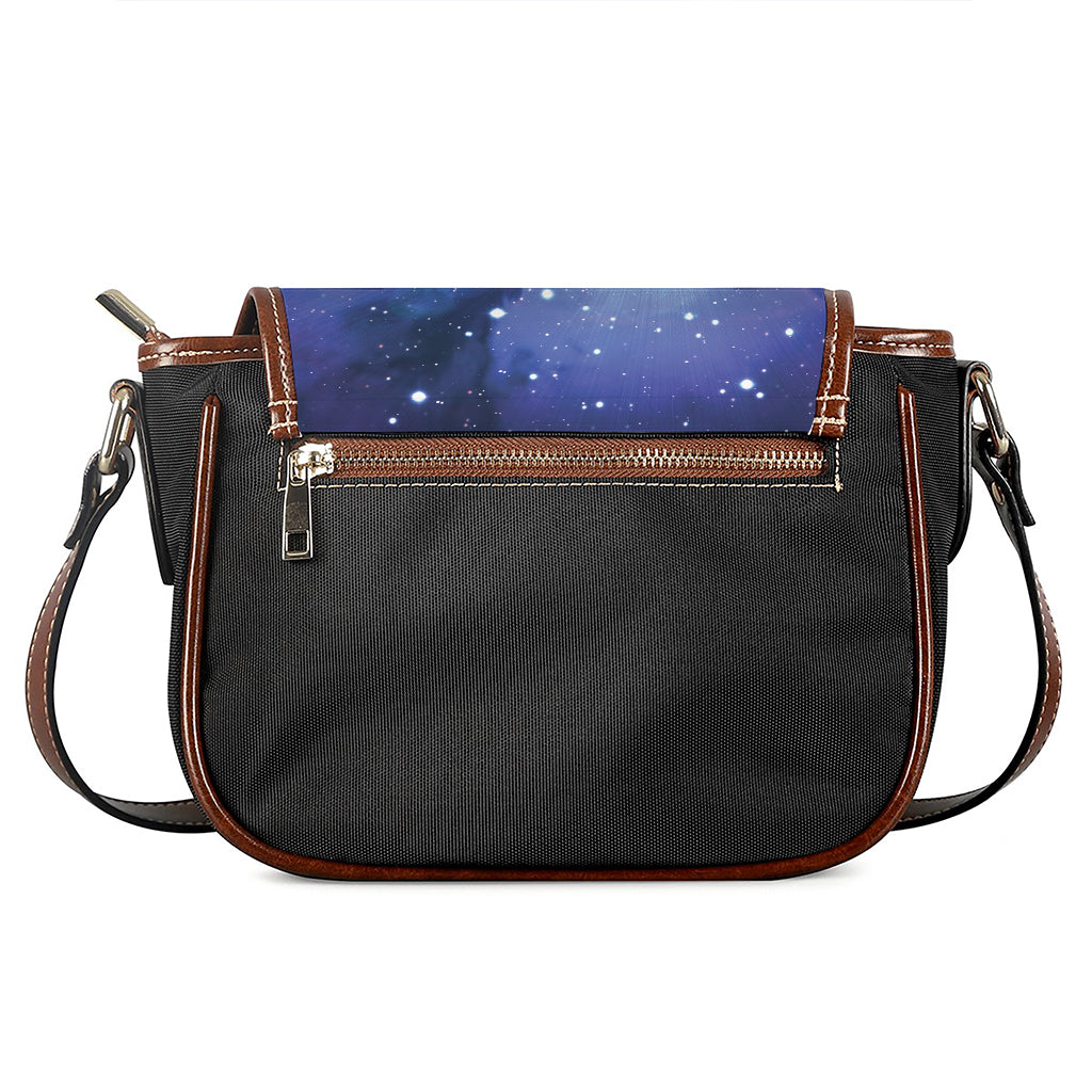 Nebula Space Print Saddle Bag