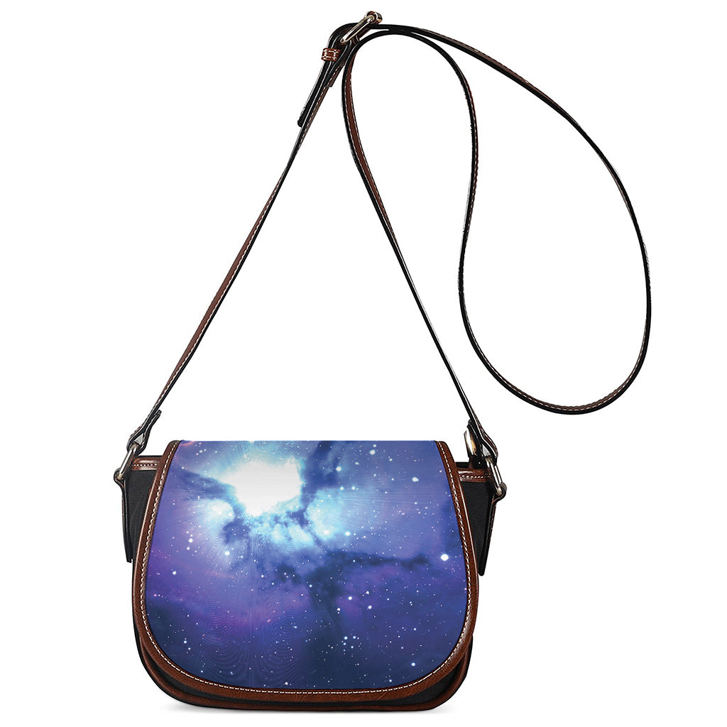 Nebula Space Print Saddle Bag