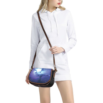 Nebula Space Print Saddle Bag