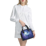 Nebula Space Print Shoulder Handbag