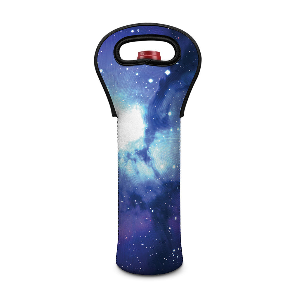 Nebula Space Print Single Neoprene Wine Tote