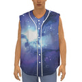 Nebula Space Print Sleeveless Baseball Jersey
