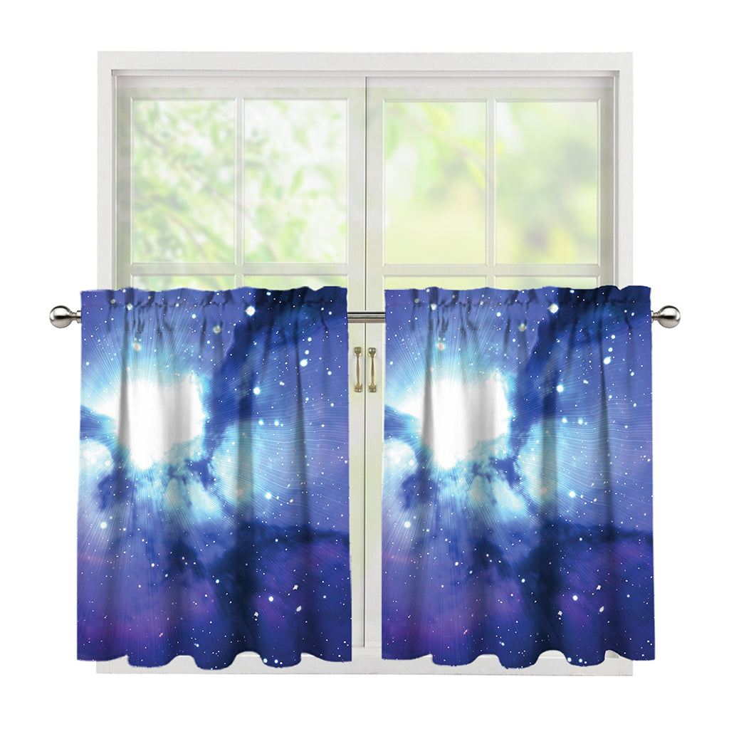 Nebula Space Print Tier Curtains
