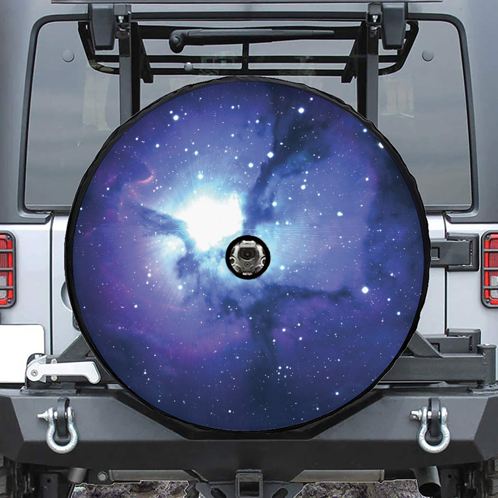 Nebula Space Print Tire Cover With Camera Hole