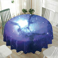 Nebula Space Print Waterproof Round Tablecloth