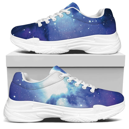 Nebula Space Print White Chunky Shoes