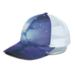 Nebula Space Print White Mesh Trucker Cap