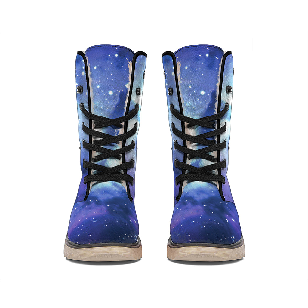 Nebula Space Print Winter Boots