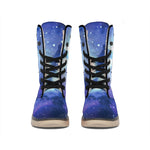 Nebula Space Print Winter Boots