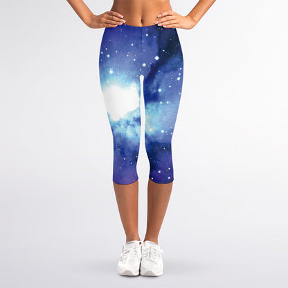 Nebula Space Print Women's Capri Leggings