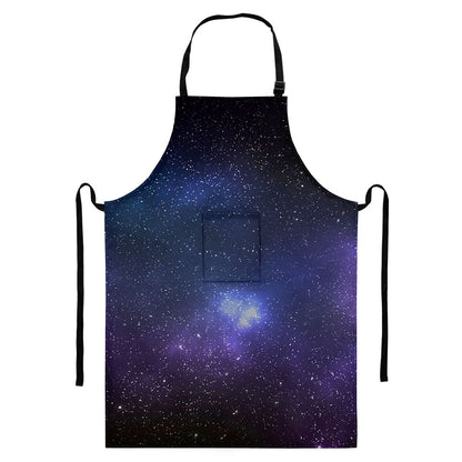 Nebula Universe Galaxy Deep Space Print Bib Apron With Pocket