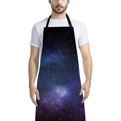 Nebula Universe Galaxy Deep Space Print Bib Apron With Pocket