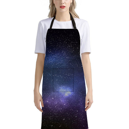 Nebula Universe Galaxy Deep Space Print Bib Apron With Pocket