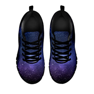 Nebula Universe Galaxy Deep Space Print Black Running Shoes