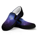 Nebula Universe Galaxy Deep Space Print Black Slip On Sneakers