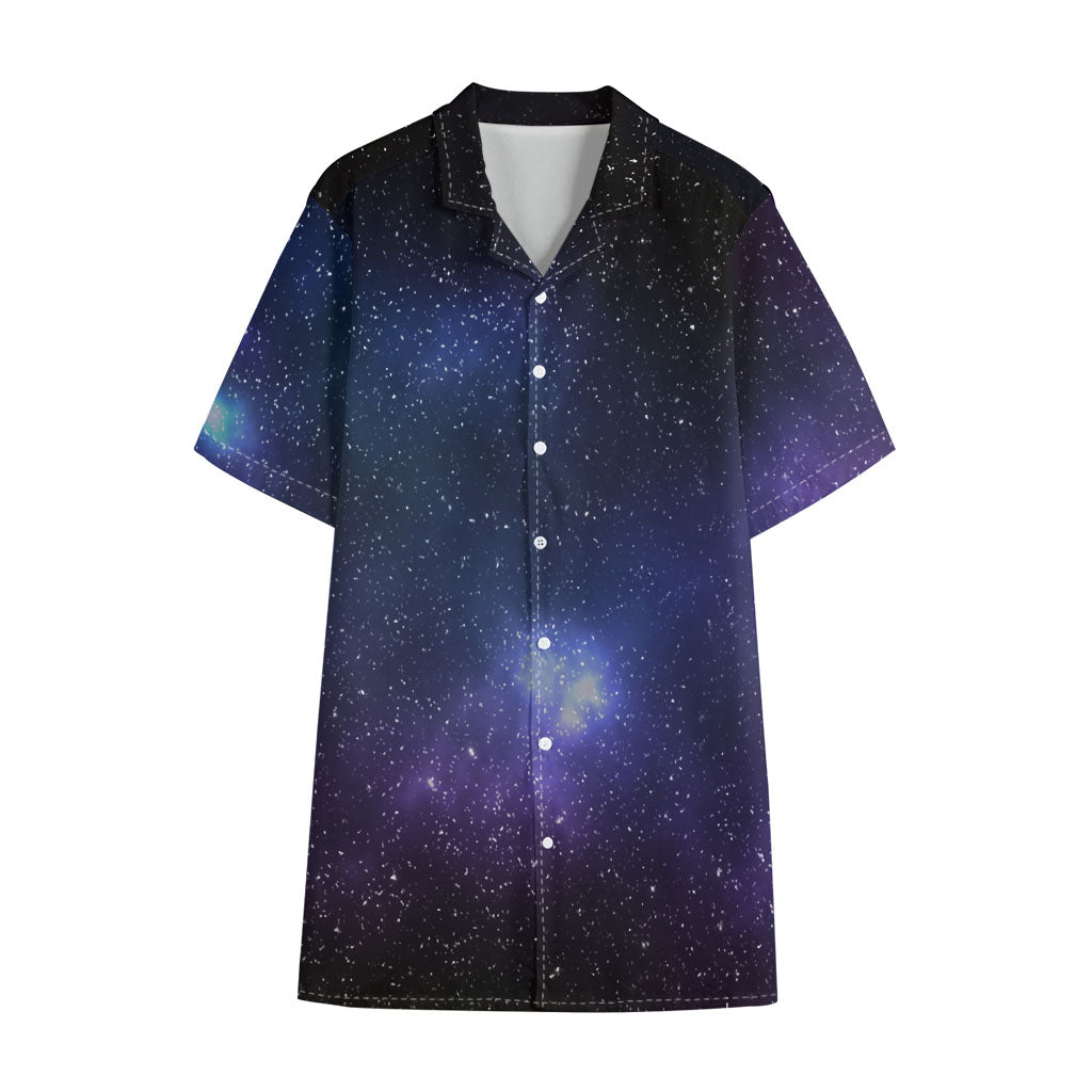 Nebula Universe Galaxy Deep Space Print Cotton Hawaiian Shirt