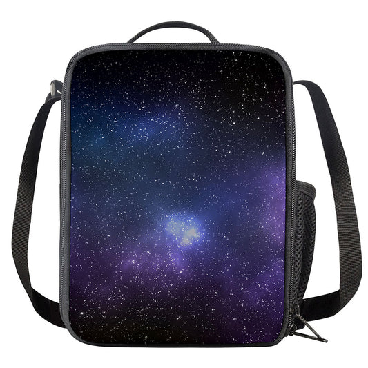 Nebula Universe Galaxy Deep Space Print Crossbody Lunch Bag