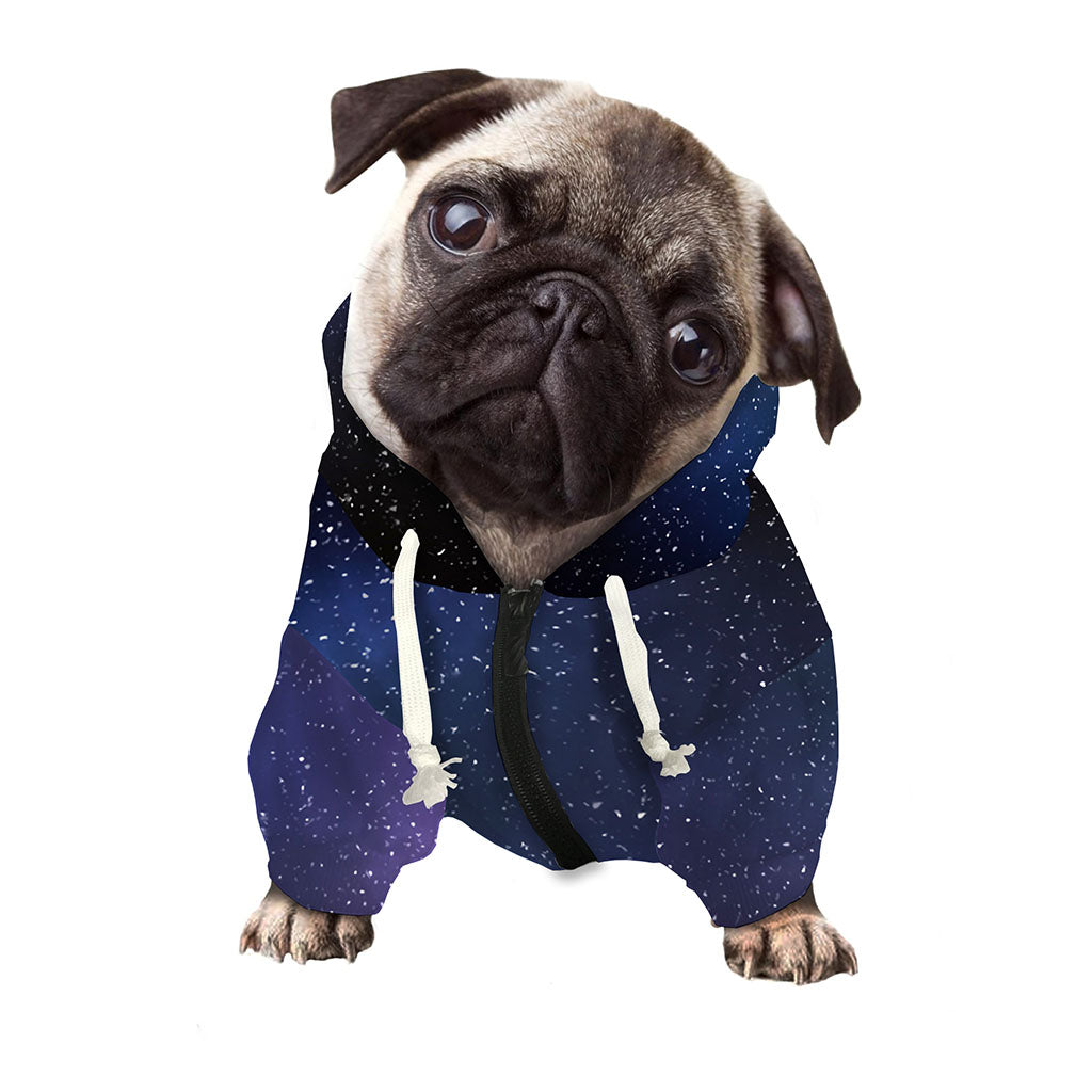 Nebula Universe Galaxy Deep Space Print Dog Zip Up Hoodie