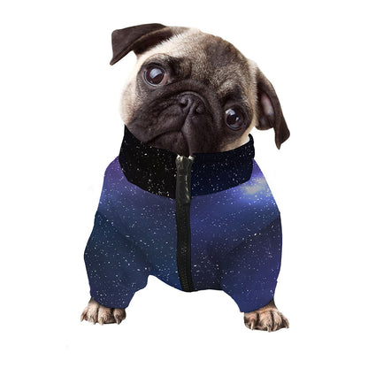 Nebula Universe Galaxy Deep Space Print Dog Zip Up Jacket