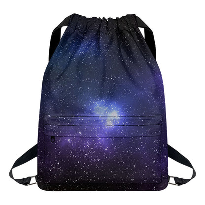 Nebula Universe Galaxy Deep Space Print Drawstring Backpack