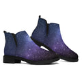 Nebula Universe Galaxy Deep Space Print Flat Ankle Boots