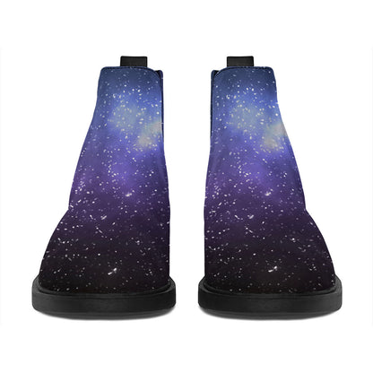 Nebula Universe Galaxy Deep Space Print Flat Ankle Boots