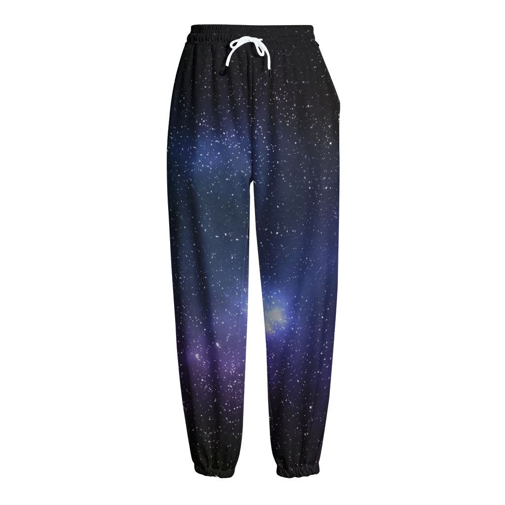Nebula Universe Galaxy Deep Space Print Fleece Lined Knit Pants