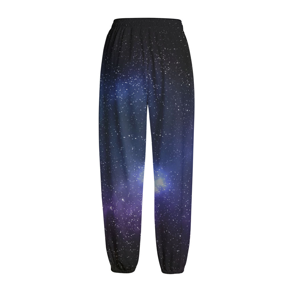 Nebula Universe Galaxy Deep Space Print Fleece Lined Knit Pants