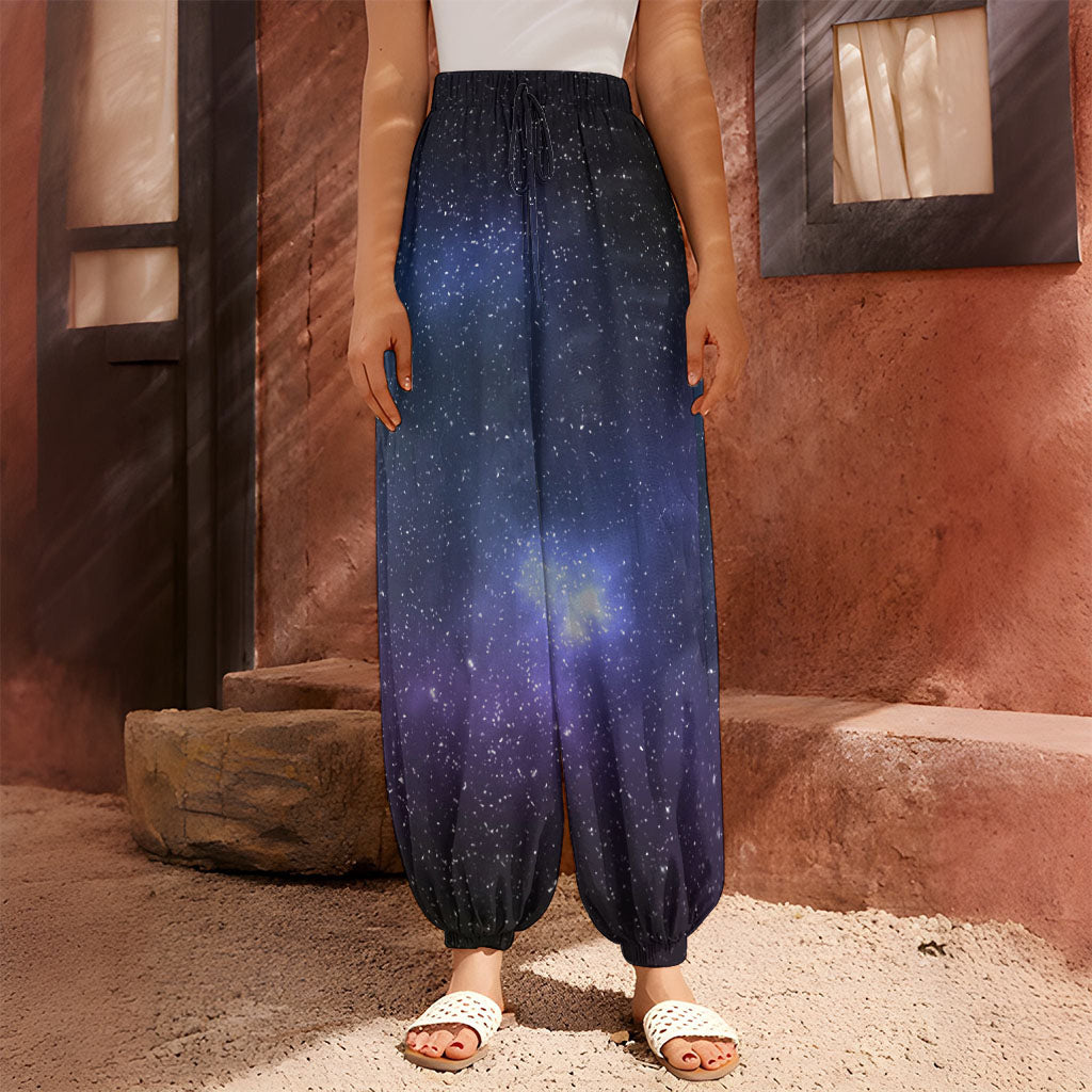 Nebula Universe Galaxy Deep Space Print Harem Pants