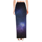 Nebula Universe Galaxy Deep Space Print High Slit Maxi Skirt