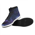 Nebula Universe Galaxy Deep Space Print High Top Leather Sneakers
