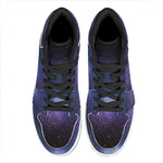 Nebula Universe Galaxy Deep Space Print High Top Leather Sneakers
