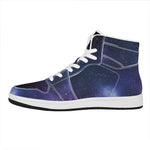 Nebula Universe Galaxy Deep Space Print High Top Leather Sneakers