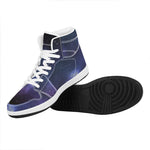 Nebula Universe Galaxy Deep Space Print High Top Leather Sneakers